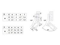 H641C02/2110 Петля Boyard 45° (вкладная) (с довод.) + планка H=0 <100>