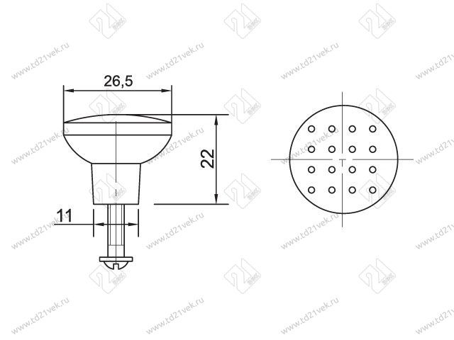 Купол "Оскар" 5033-03 Ноктали (мат.хром)<100/600> 2