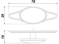 RC056AB.4 Ручка-кнопка, старинная латунь <50>
