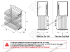 S-2797-C Бутылочница 400, Starax, 3-х ярусная, направляющие Blum Tandem, (355х470х635 мм), с доводчиком, полное выдвижение, левая превью 3