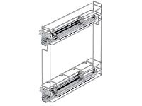 S-2414-C  Бутылочница 150, Starax, 2-х ярусная, направляющие Blum Tandem,  (106х475х495 мм), полное выдвижение, левая