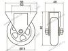 Опора колесная 385 нагрузка - 50 кг d=75, h=98 <100> превью 2