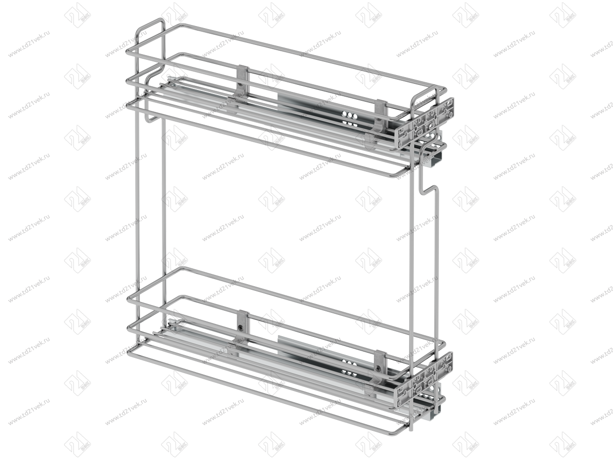 S-2423-C Бутылочница 200, Starax, 2-х ярусная, направляющие Blum Tandem, (151х475х495 мм) , частичное выдвижение, правая 2