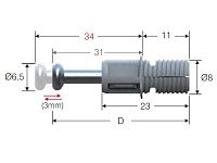 102-02-30-403 Дюбель Dufix L11/24мм d=8мм (быстрый монтаж) <1000/4000>