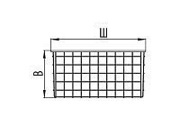 Корзина сетчатая 190*500*500 мм, белый <4>