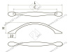 UZ-CAMAI-96-10M ручка мебельная CAMAIO C=96 , цвет белый матовый <25> превью 2