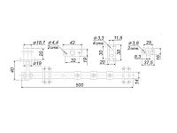 Z409CP.4/500 Центральный замок на три ящика с креп. к фасаду, хром <12>