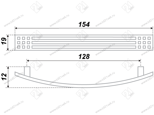 RS003SC/DBL.4/128 Ручка-скоба S0369/128 сатиновый хром/чёрный матовый <25> 3