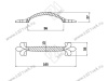 UZ-ROYAL3-96-10-03 Ручка GTV ROYAL3 C=96мм, белый/золото <25> превью 3