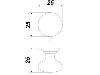 RC433BL.4 Ручка-кнопка , черный матовый <40>