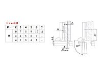 H501B/0410 Стеклопетля Boyard 8 мм (чашка 26 мм) + планка Н=0 <300>