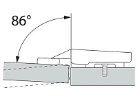 70T3553 BEGR V250 S Ограничитель на 86* угла откр. петли CLIP top BLUMOTION 110* <250>