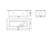 11.800.02.036 Блок роз.выдв.гориз,сер,роз-ки 2хEU;2xUSB3,0; 1xLAN;2xHDMI,265х118х66мм,каб. с вилк. 2м