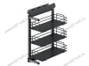 S-2245-A Бутылочница 300, Starax, 3-х ярусная, направляющие Blum Tandem, (255х470х635 мм), правая, антрацит превью 1