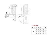 H402A21/1330 Петля Boyard мини 0 мм (чашка 26 мм) + планка H=0 (с евровинтом) <250>