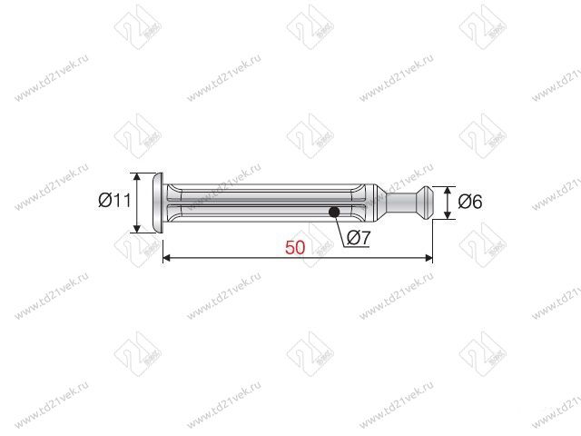 102-02-43-403 Дюбель Mesan колпачковый d7*50мм цинк <500/2000> 2