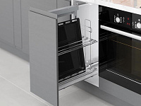 S-2891-C Выдвижная система для противней в базу 350 мм, Starax, (310х475х640) правая, хром
