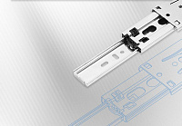 4587114H/ 0015579 Направляющие 350 мм, шариковые с доводчиком, h45, частичного выдвижения