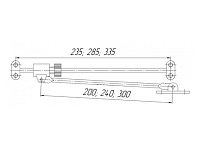 Кронштейн с тормозом, барный, В285хL240 мм 168-01, средний