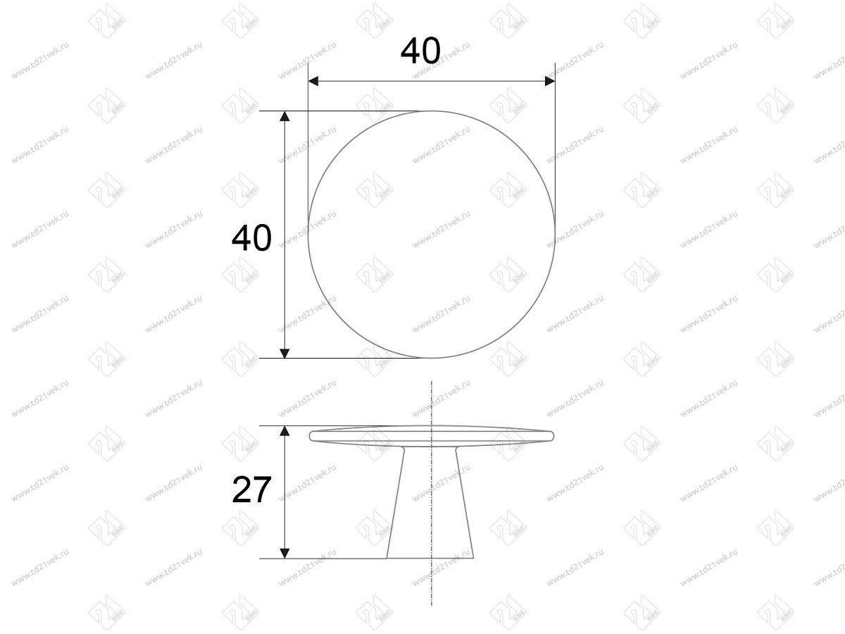 RC035BL.4 Ручка-кнопка, черный матовый <40> 4