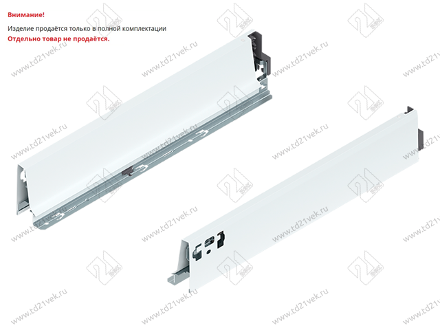 378M4502SA Z RE V20 SEIW TANDEMBOX Antaro Царга-М (h83,6мм / L450мм) (R), белый шелк 2