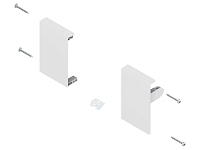 ZIF.71M0 FRO R+L V1 SEIW TANDEMBOX Держатели передней панели, высота M  96 мм, левый+правый, белый шелк