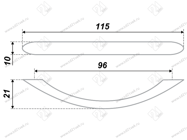 RS808SC.3/96 Ручка S80860/96 сатиновый хром <50> 2