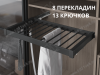 S-6708-A Брючница в базу 700 мм, Starax, (660-690х475х70 мм), направляющие Blum Tandem, антрацит превью 1