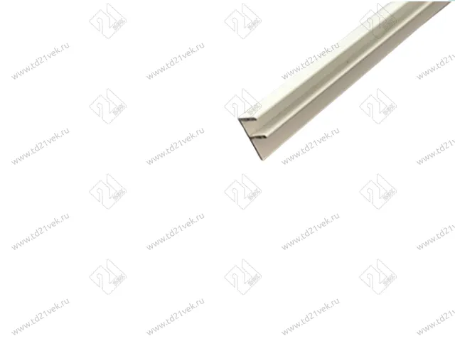 Планка БЕЛАЯ угловая алюм. для стеновых панелей 4мм (F-обр) 1020  L=600 <100>