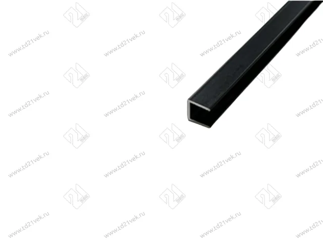 Планка ЧЕРНАЯ торцевая алюм. для стеновых панелей 6 мм (П) 1040  L=600 <100>